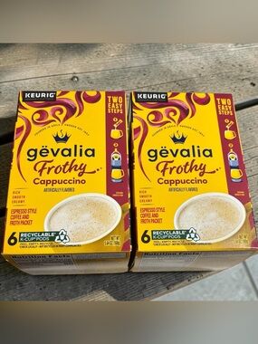 NIB- Bundle of 2- 6 packs Gevalia Frothy Cappuccino K-Cup Pods